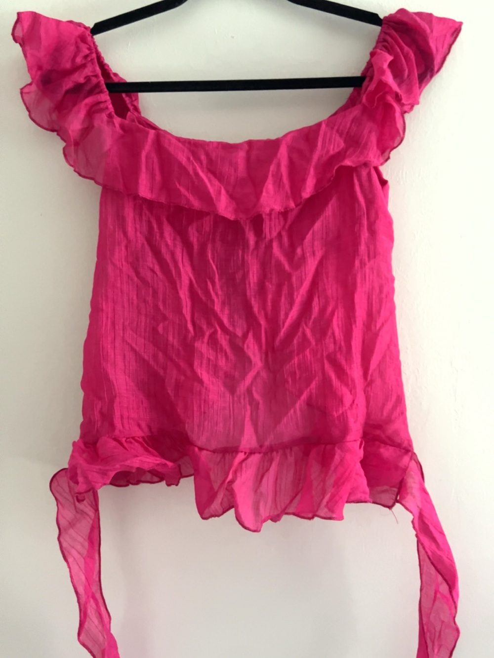 Amazon Hot Pink Ruffle-Trim Sleeveless Camisole - Picture 2 of 2